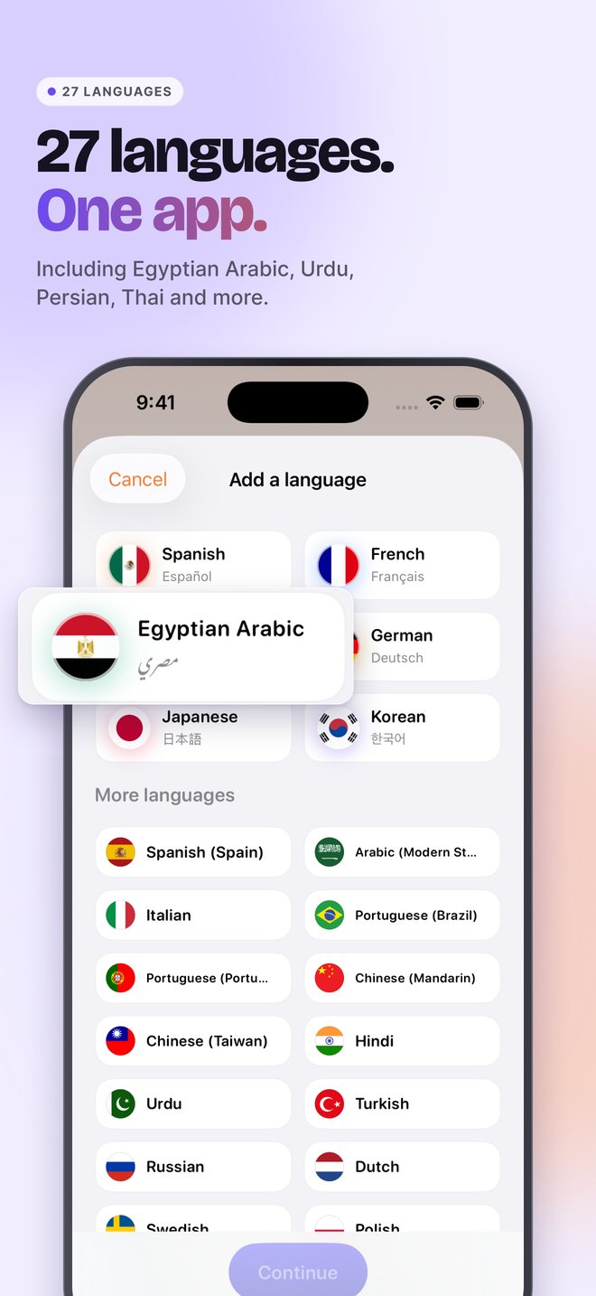 27 languages, one app